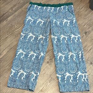 Tommy Bahama Blue and Green Paisley Straight Leg Pants